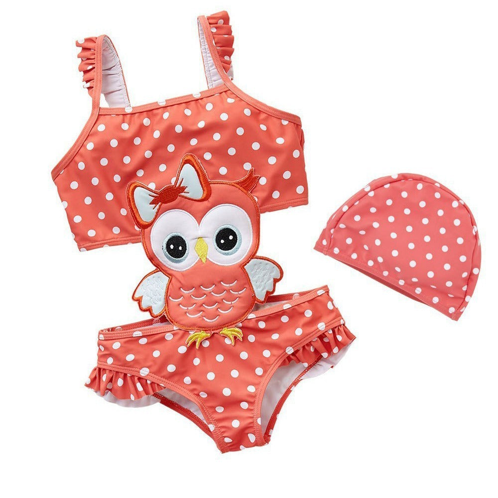 Wholesale Girls swimsuit fashion striped one-piece swimsuit